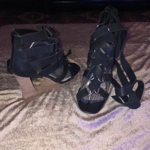 Jeffrey Campbell Black Lace up Heels.